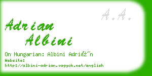 adrian albini business card
